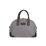 Unisex Grey Solid Tapestry Fabric Travel Duffle Bag